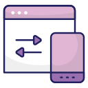 transferencia de datos en línea icon