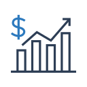 gráfico de crecimiento empresarial icon