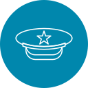 sombrero militar icon