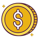 moneda de dólar icon