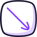 flecha diagonal icon