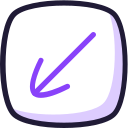 flecha diagonal icon