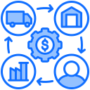 gestión de la cadena de suministro icon