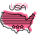 mapa de estados unidos icon