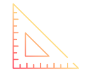 regla triangular icon