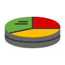 gráfico circular 3d icon