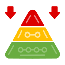 gráfico piramidal icon