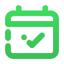 símbolo de verificación del calendario icon