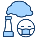 la contaminación del aire icon