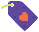 etiqueta de corazón icon