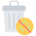 no biodegradable icon