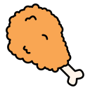 gebratenes huhn 