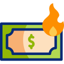 quema de dinero animated icon