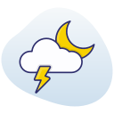 tormenta eléctrica nocturna icon