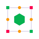 caja hexagonal icon