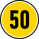 límite de velocidad 50 