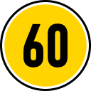 límite de velocidad 60 