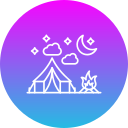 campamento nocturno icon