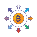 red bitcoin icon