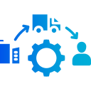 gestión de la cadena de suministro icon