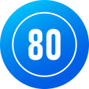 límite de velocidad 80 icon