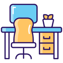 escritorio de oficina icon