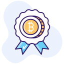 insignia de bitcoin icon