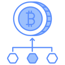 cadena de bloques de bitcoin icon