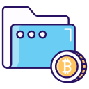 carpeta de bitcoin icon