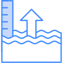 crecimiento del nivel del mar icon