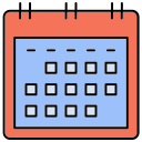 esquema del calendario icon