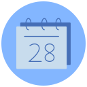 fecha del calendario icon