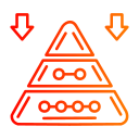 diagrama piramidal icon