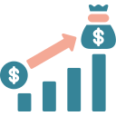 crecimiento del dinero icon