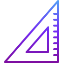 regla triangular icon