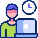 trabajador remoto animated icon