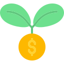 Money growth icon