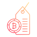 etiqueta de bitcoin icon