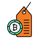 etiqueta de bitcoin icon