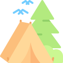 Camping tent icon