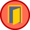 puerta abierta icon