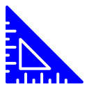 regla triangular icon