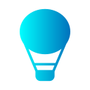 Hot air balloon icon