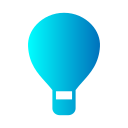 Hot air balloon icon