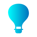 Hot air balloon icon