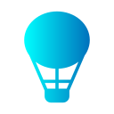 Hot air balloon icon