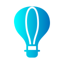 Hot air balloon icon