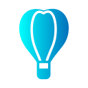 Hot air balloon icon