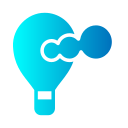 Hot air balloon icon