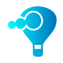 Hot air balloon icon